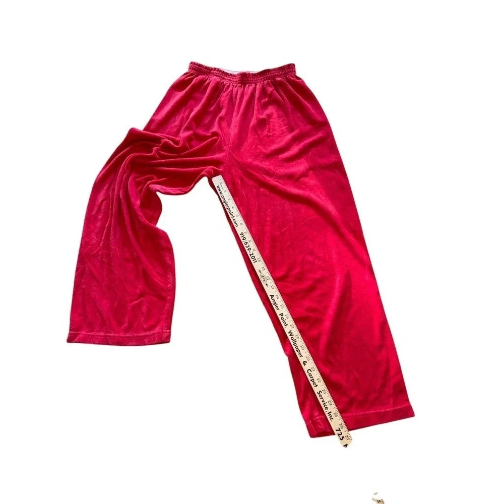 Willow Wear Pajama Set Womens M Red Solid V-Neck Long Sleeve 2-Piece cozycore